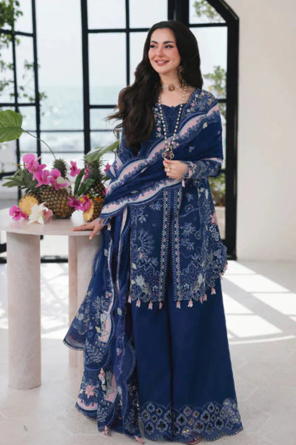 Midnight Navy - 3 Piece Embroidered Lawn | Ready To Wear