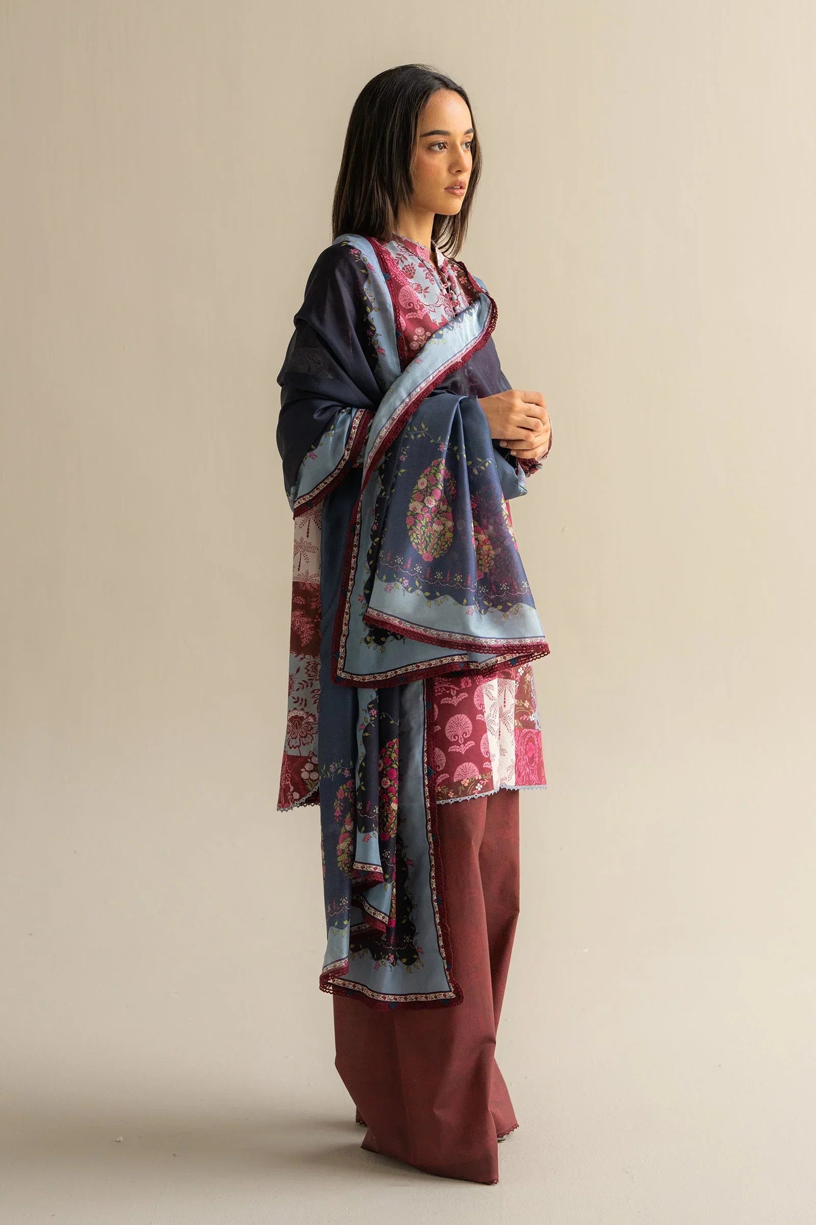 3 Piece Stitched Designer Dress - Ready To Wear