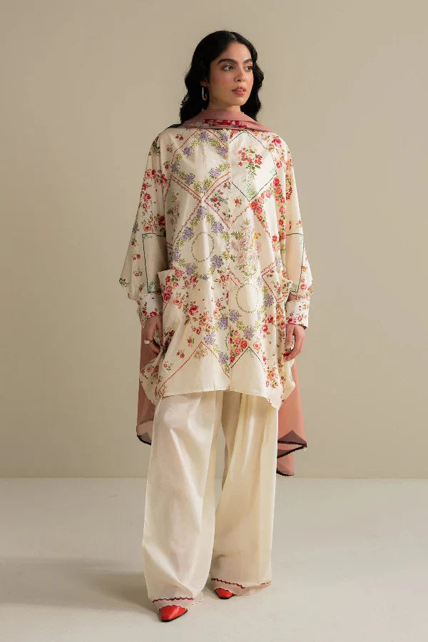 3 Piece Stitched Designer Suit - Ready To Wear