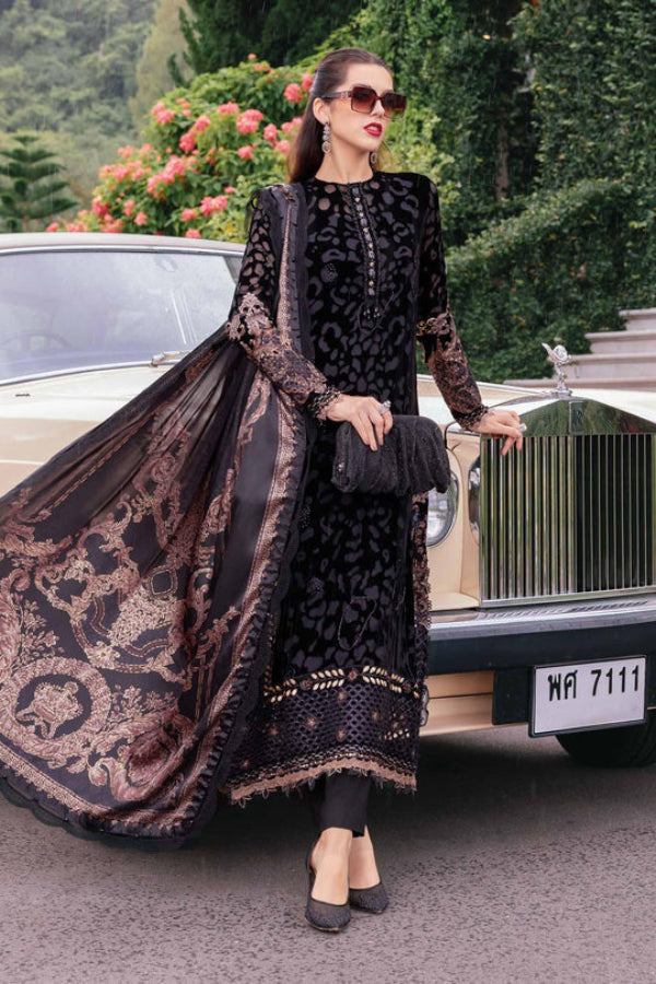 3 Piece Stitched Luxury Velvet Suit - Ready To Wear