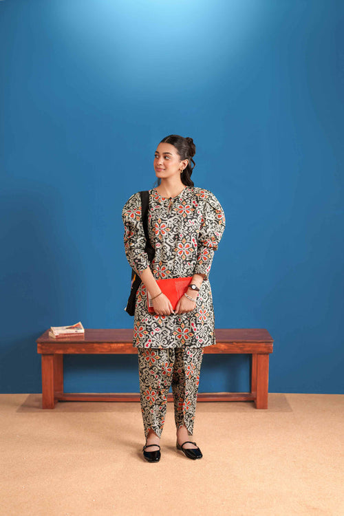 2 Piece Stitched Cotton Suit - Ready To Wear