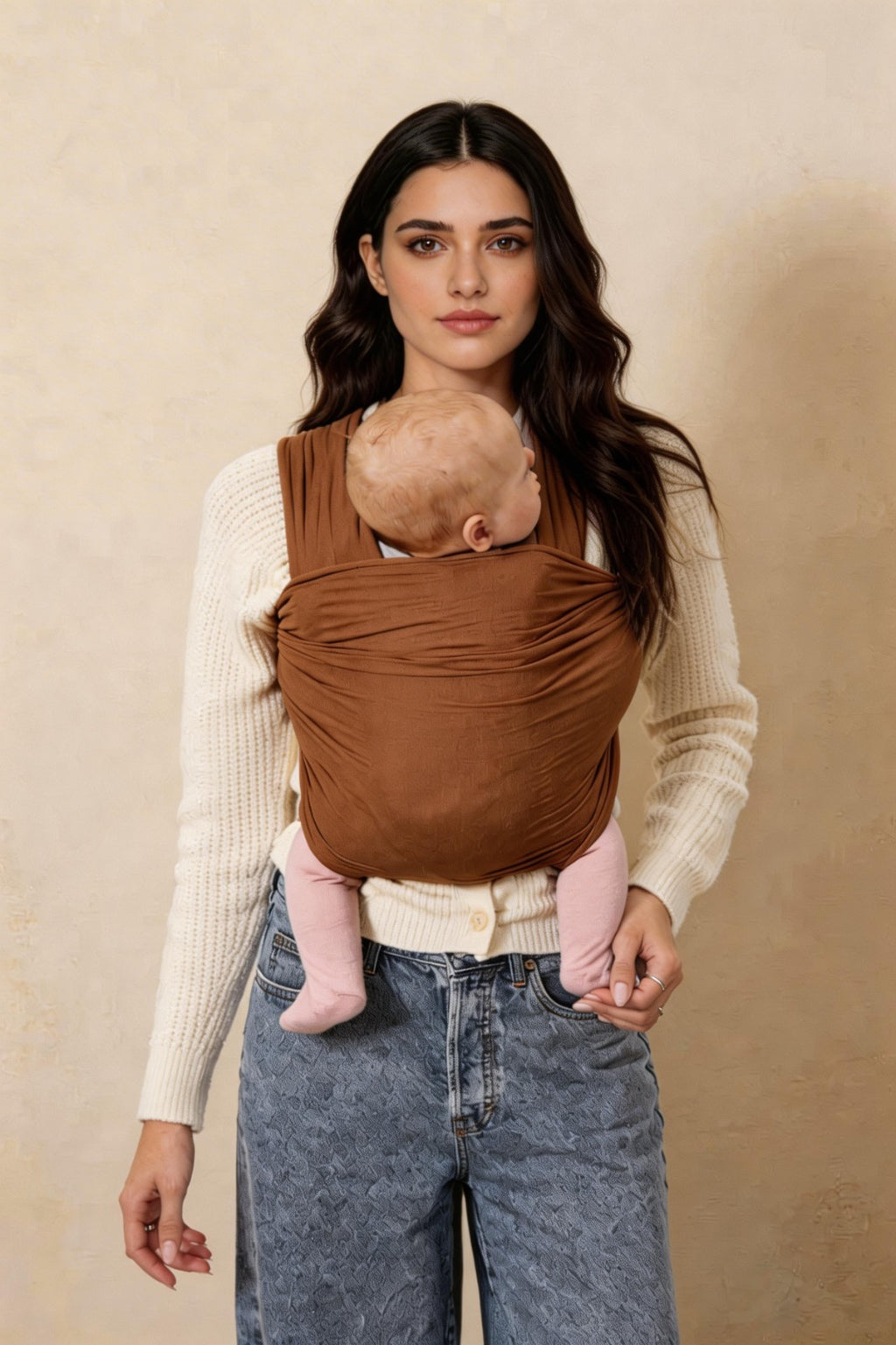 Mini Moo Baby Wrap – Brown
