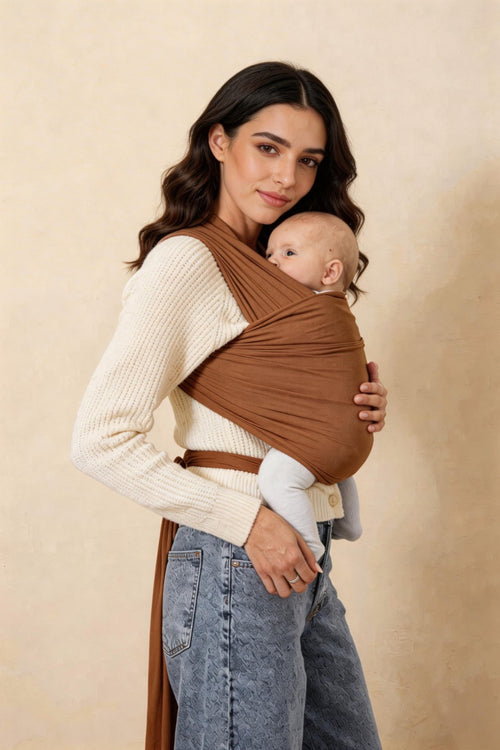 Mini Moo Baby Wrap – Brown