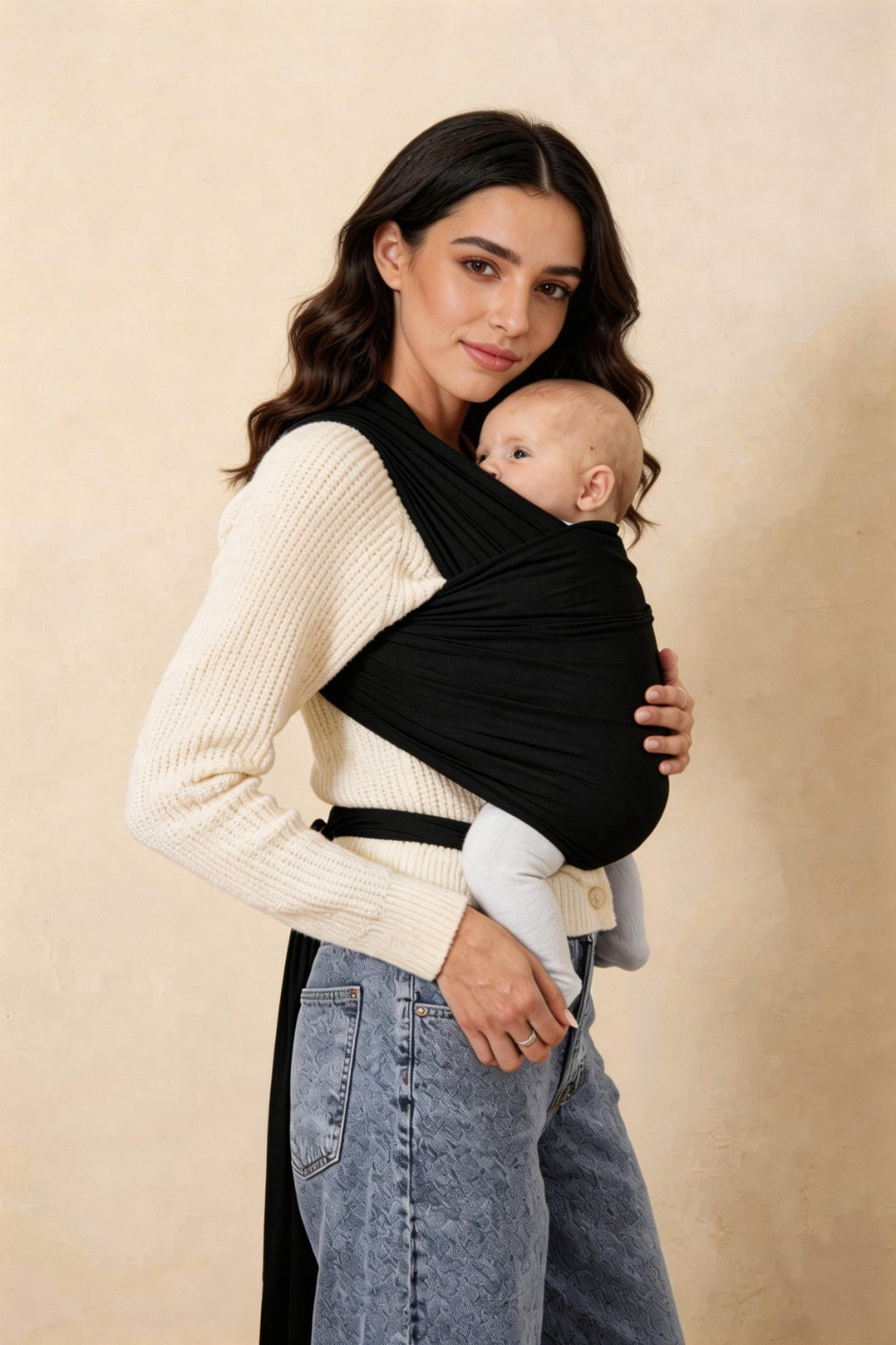 Mini Moo Baby Wrap – Black