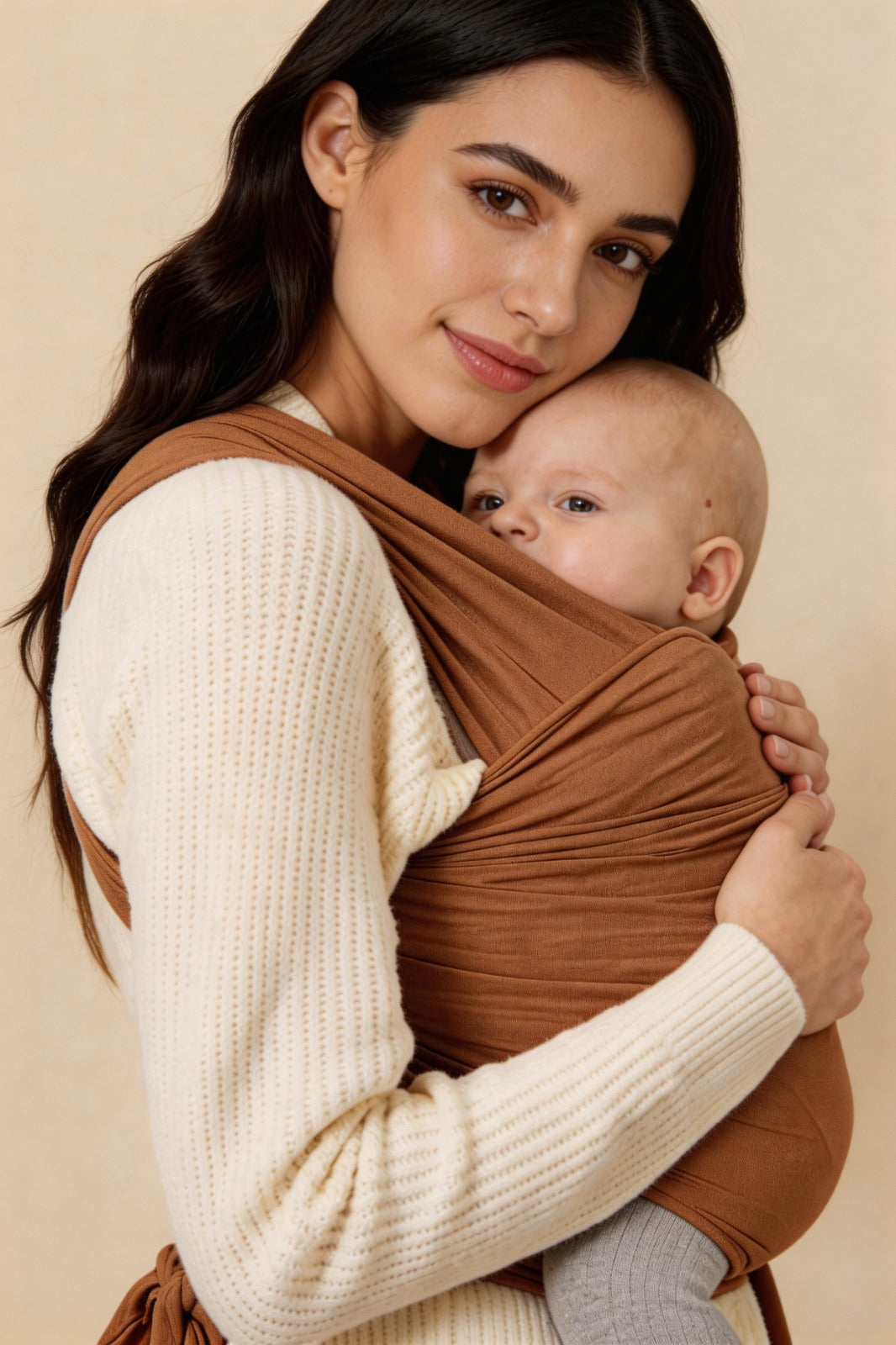 Mini Moo Baby Wrap – Brown