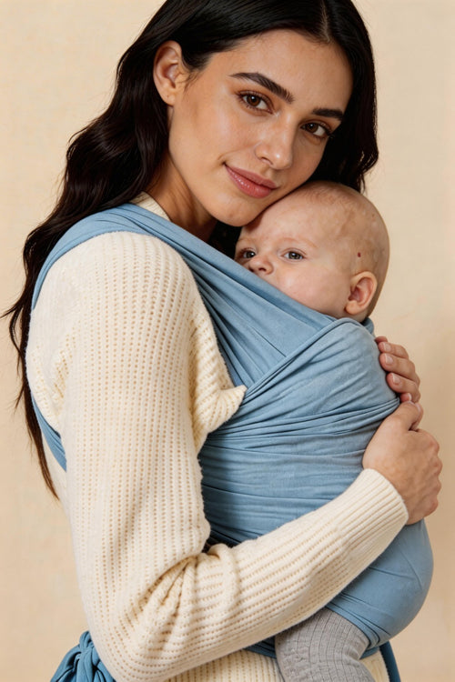 Mini Moo Baby Wrap – Blue