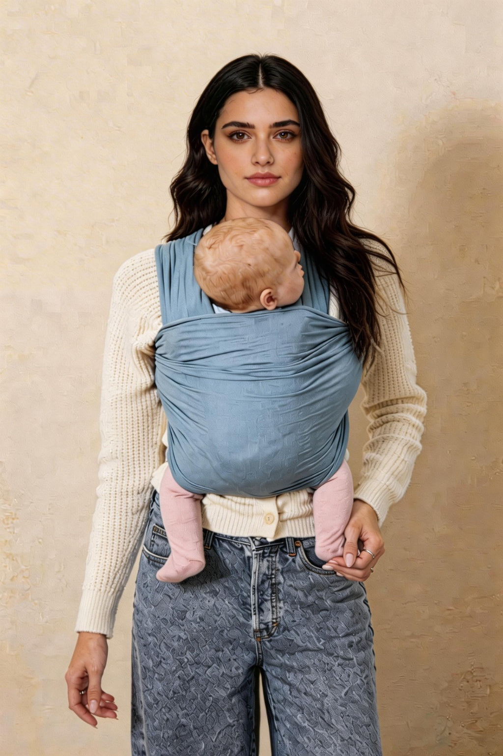 Mini Moo Baby Wrap – Blue