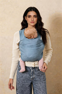Mini Moo Baby Wrap – Blue