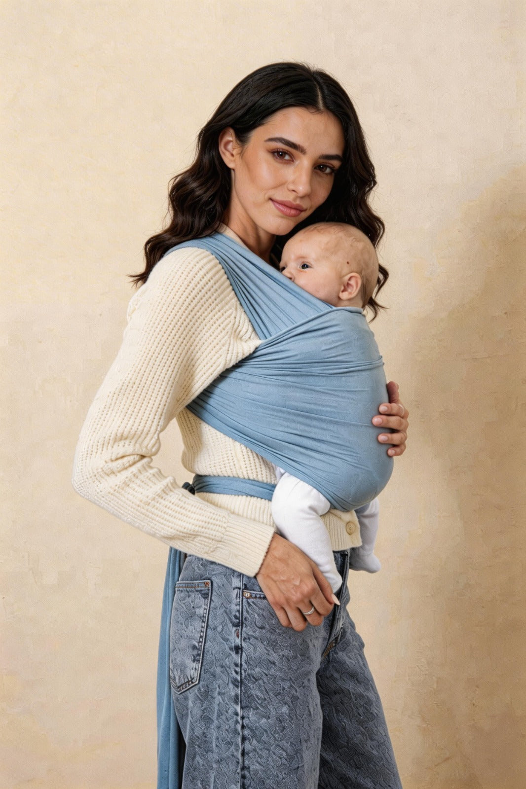 Mini Moo Baby Wrap – Blue