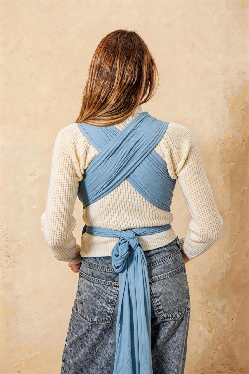 Mini Moo Baby Wrap – Blue
