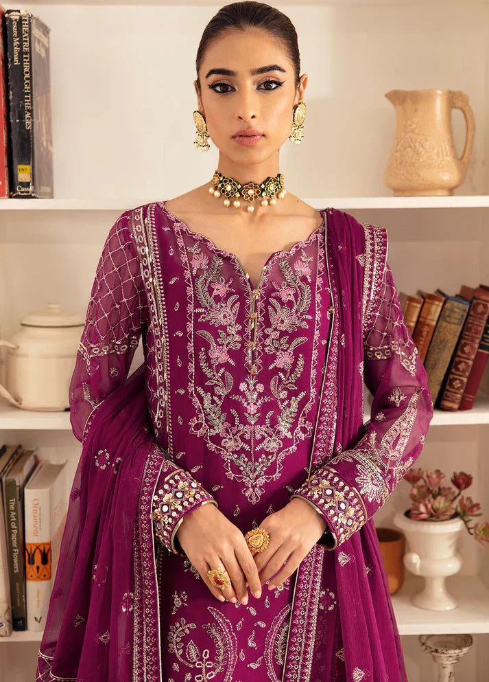 03-Piece Chiffon Suit With Embroidery - Ready To Wear