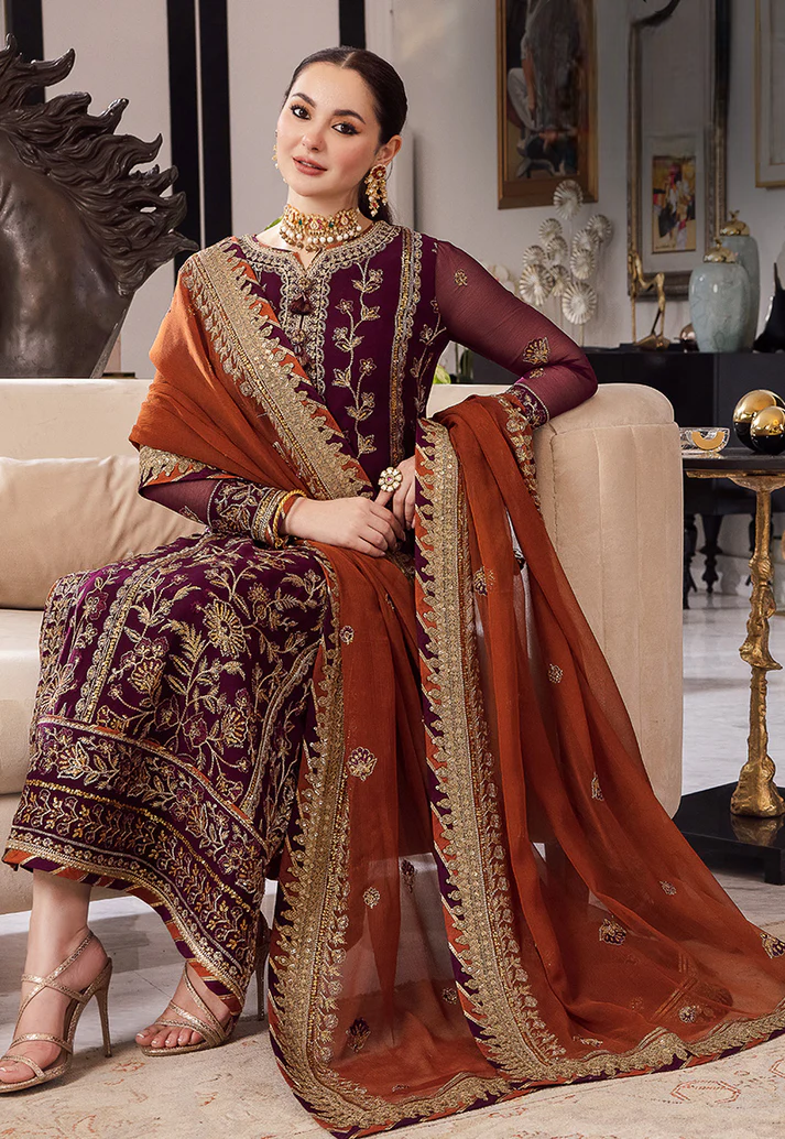 03-Piece Chiffon Suit With Heavy Embroidery - Ready To Wear
