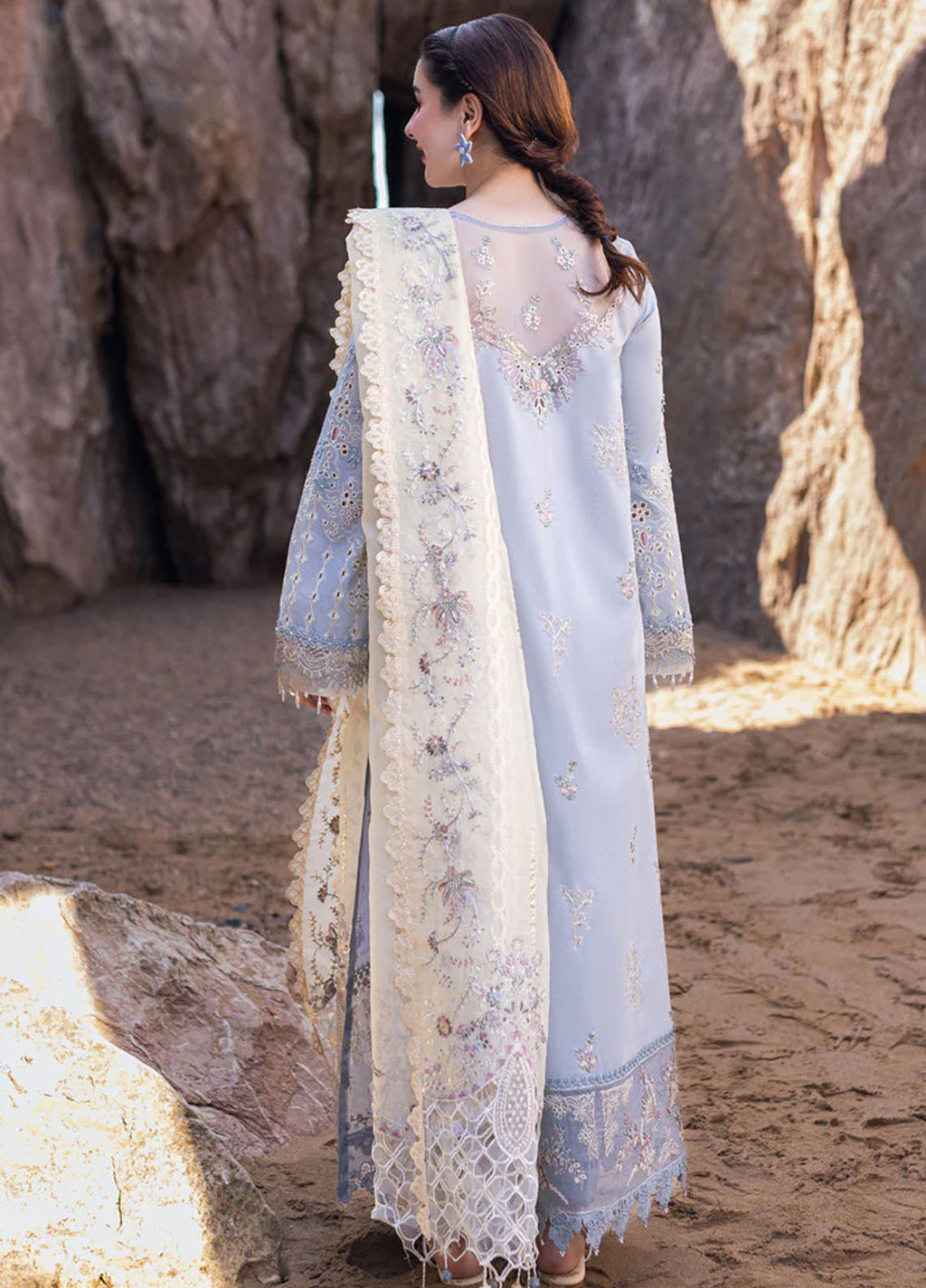 3 Piece Stitched Lawn Suit - Ready To Wear